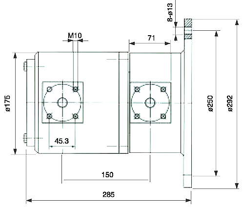 高炉泥炮液压专用旋转接头结构图